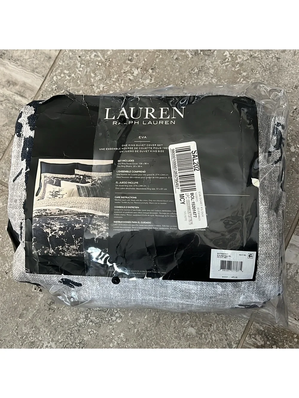 Lauren Ralph Lauren Eva Botanical Duvet Cover Set, Size King, NEW (Open Box)